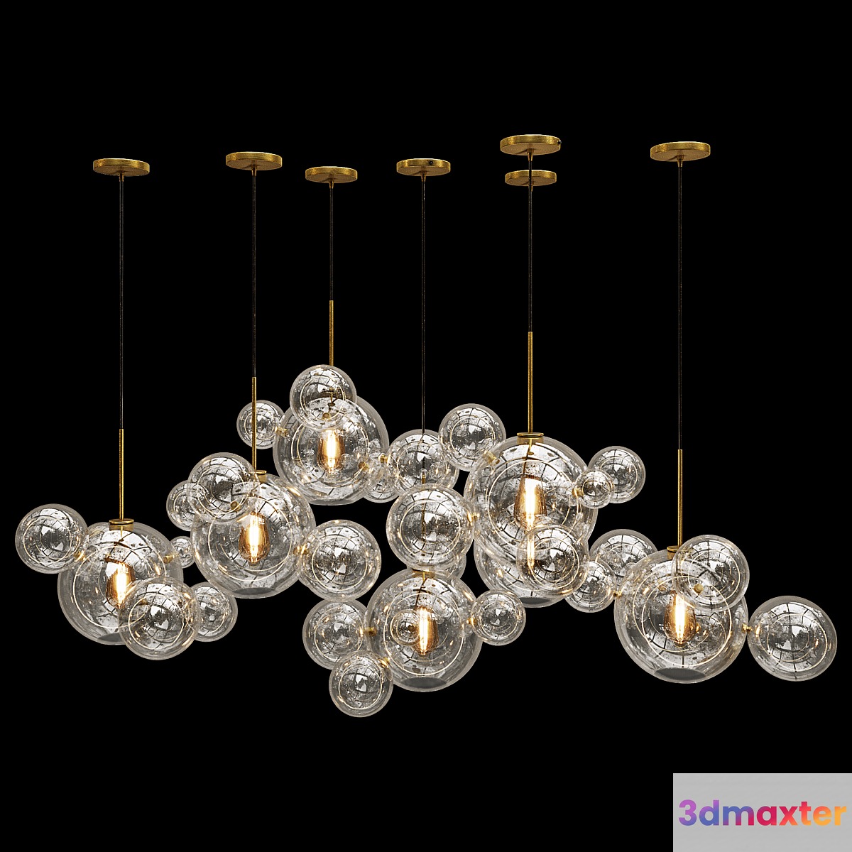 Soap Bubble Pendant Light Collection 002 3D Max