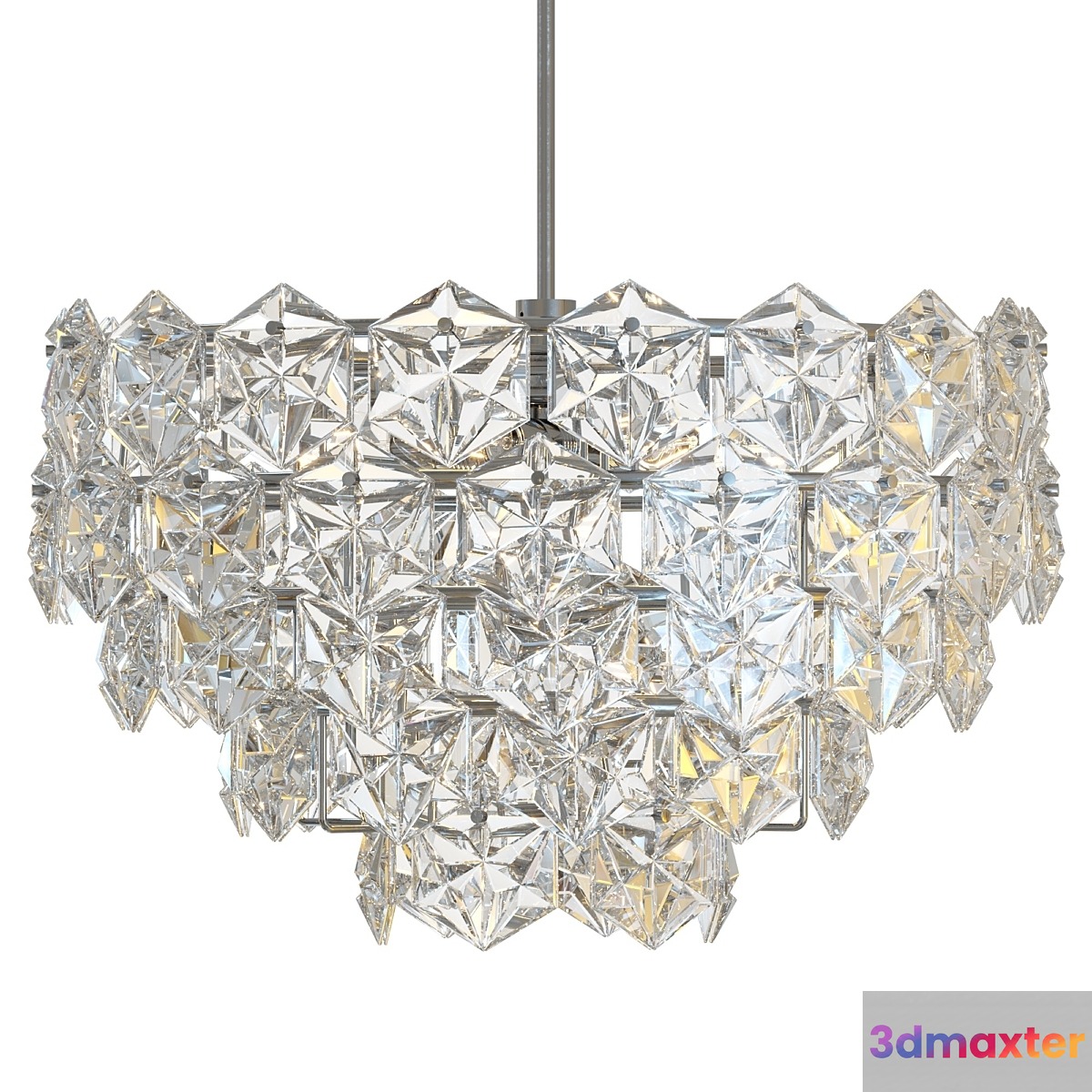 Kinkeldey - Hexagonal Crystal Chandelier 3D Max