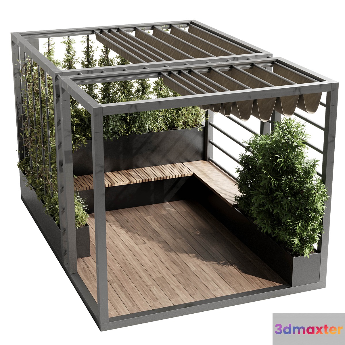Landscape Furniture with Pergola and Roof garden 09