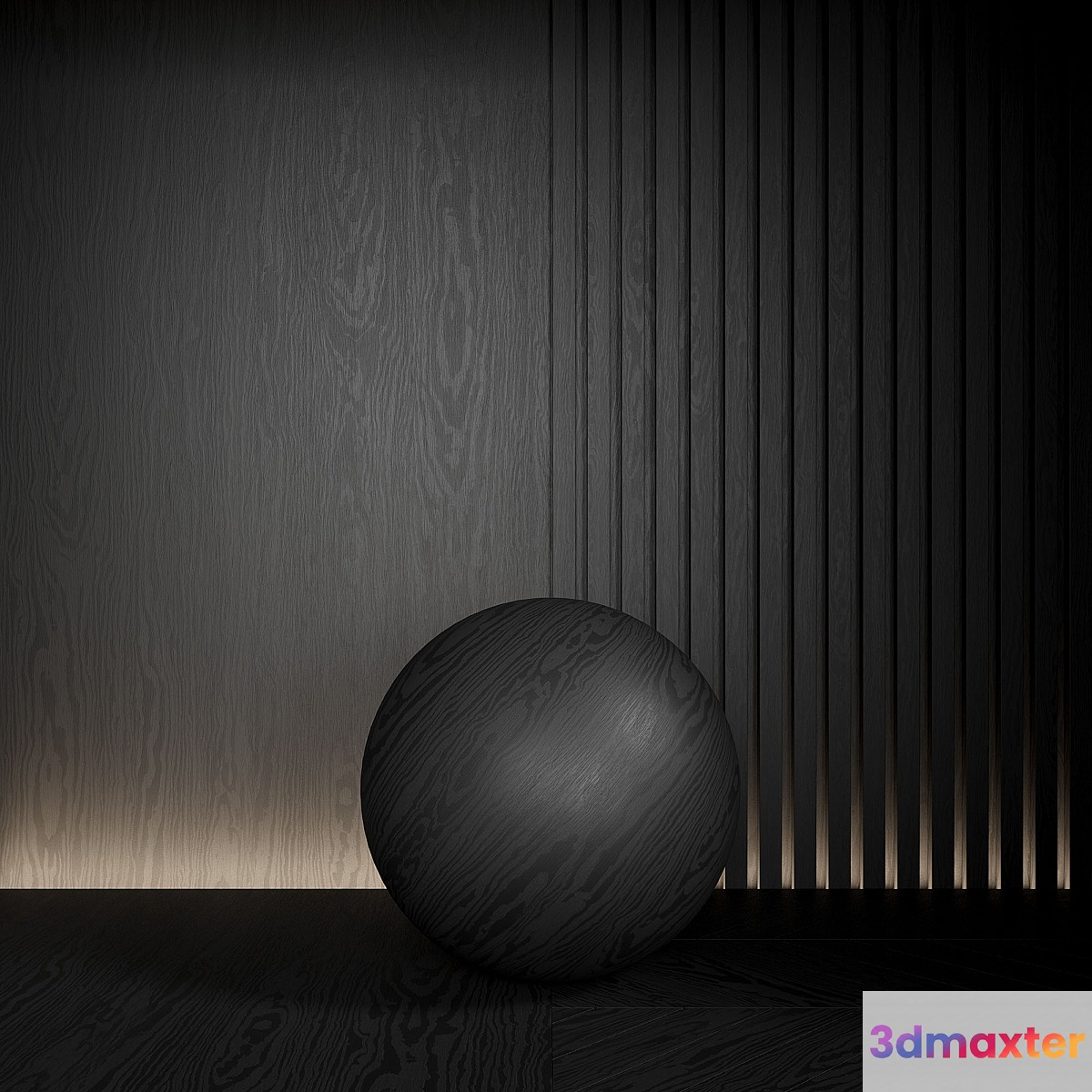 Wood material is seamless. Dark ebony. - No.3