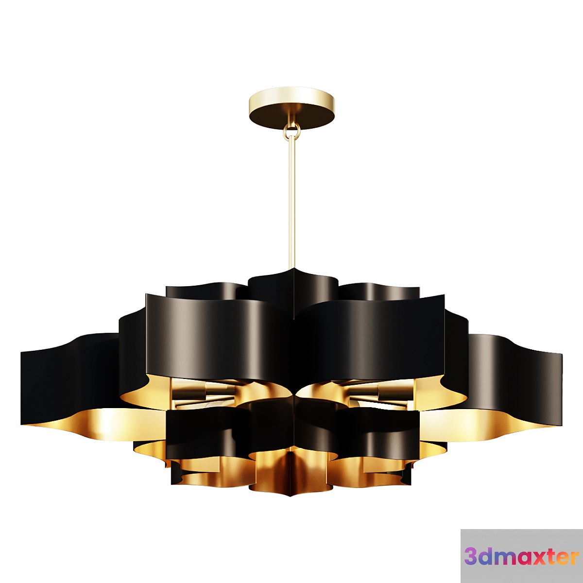 Chandelier GRAND LOTUS CHANDELIER SKU CH15325 BK lamp 3D Max