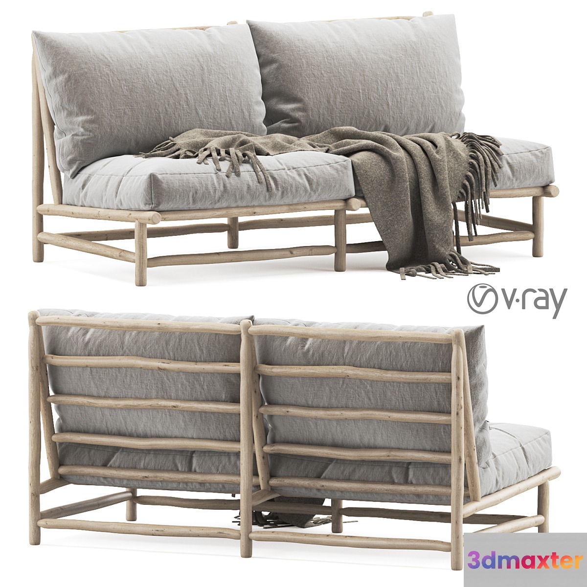 Rock the Kasbah wooden loveseat _ Double garden sofa - No.2