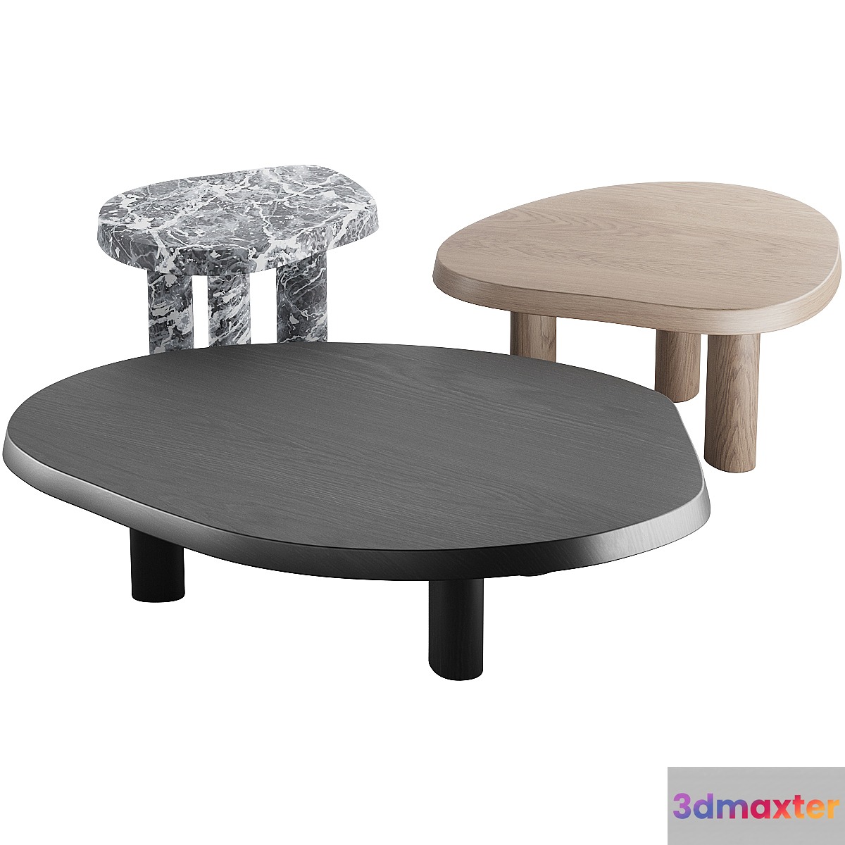 013 L Series Marble Wood Coffee Table - No.2
