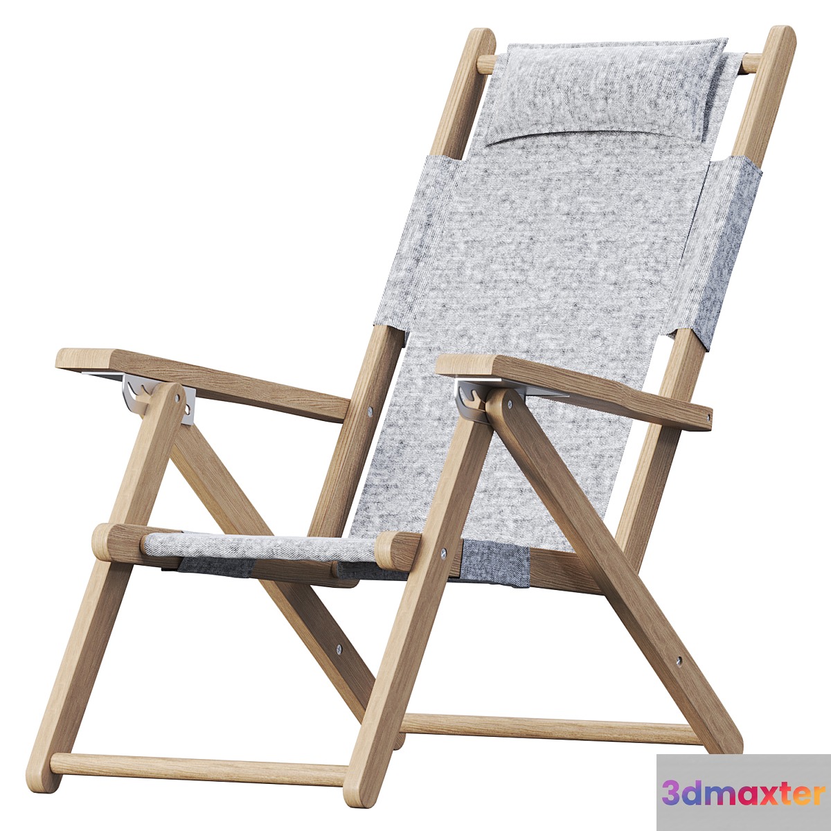 Teak Weekender Chaise Lounge 3D Max
