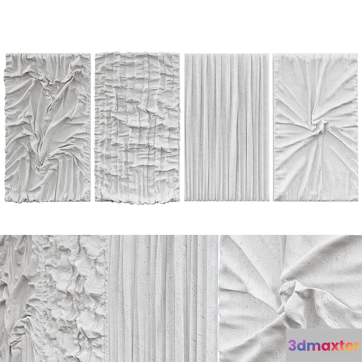 original abstract textured wall painting 3D Max