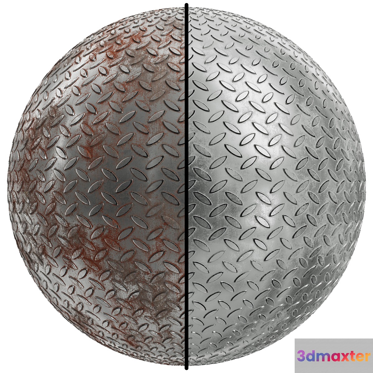 FB368 metal pattern Worn Steel | PBR | 2 mats | 4K