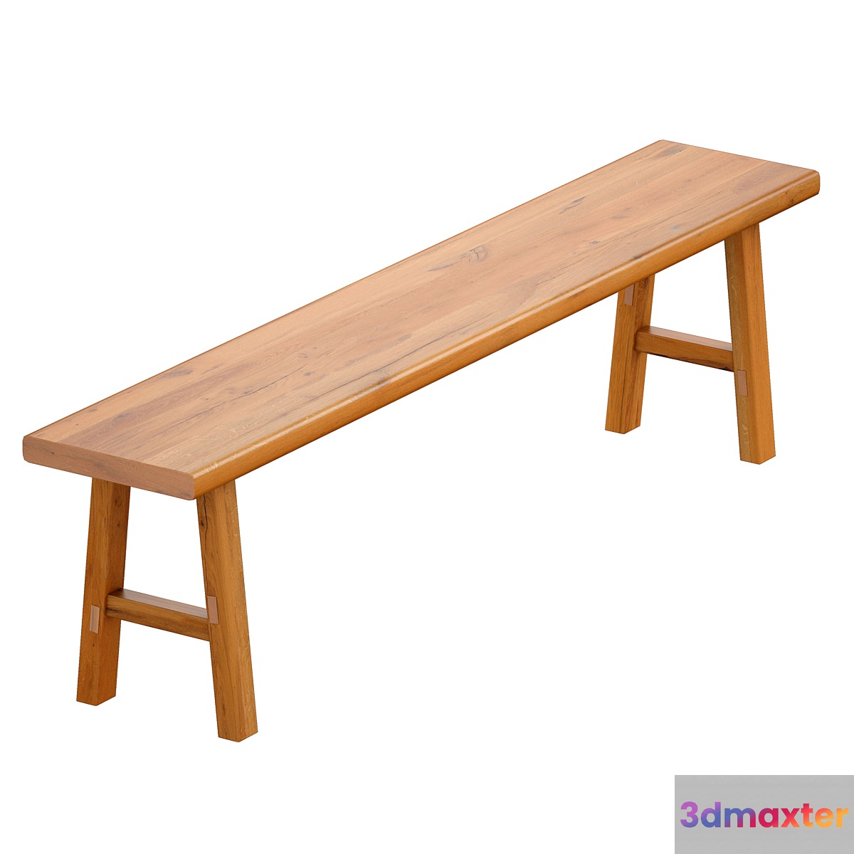 Wooden bench. Bench shop. 3D Max