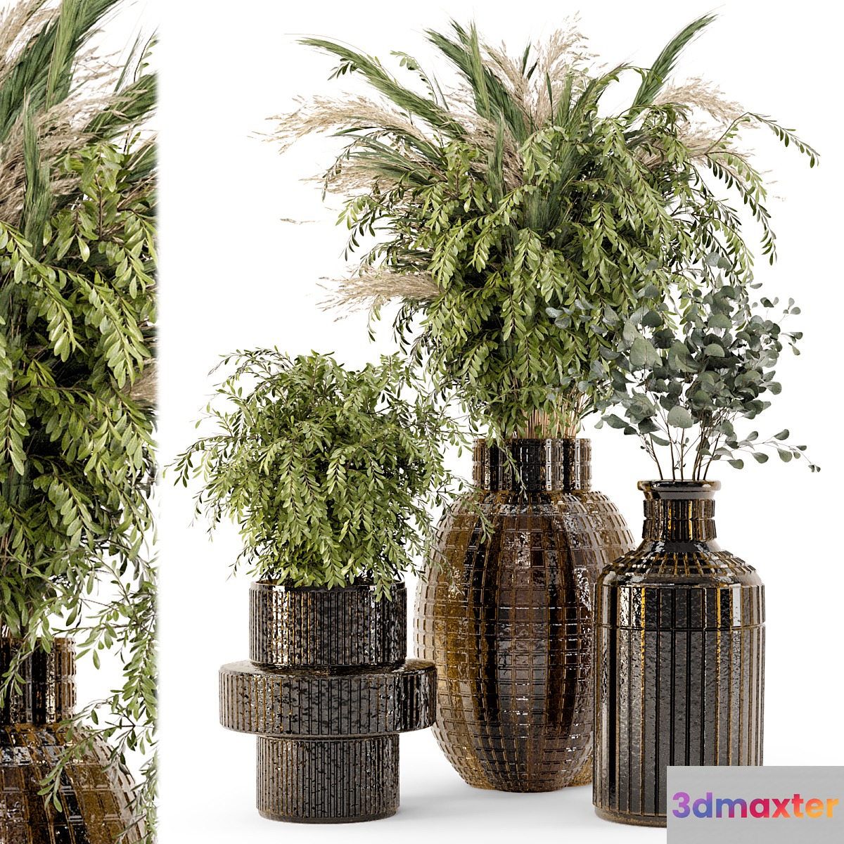 Collection Indoor Plants in Glass Pots - Set 701
