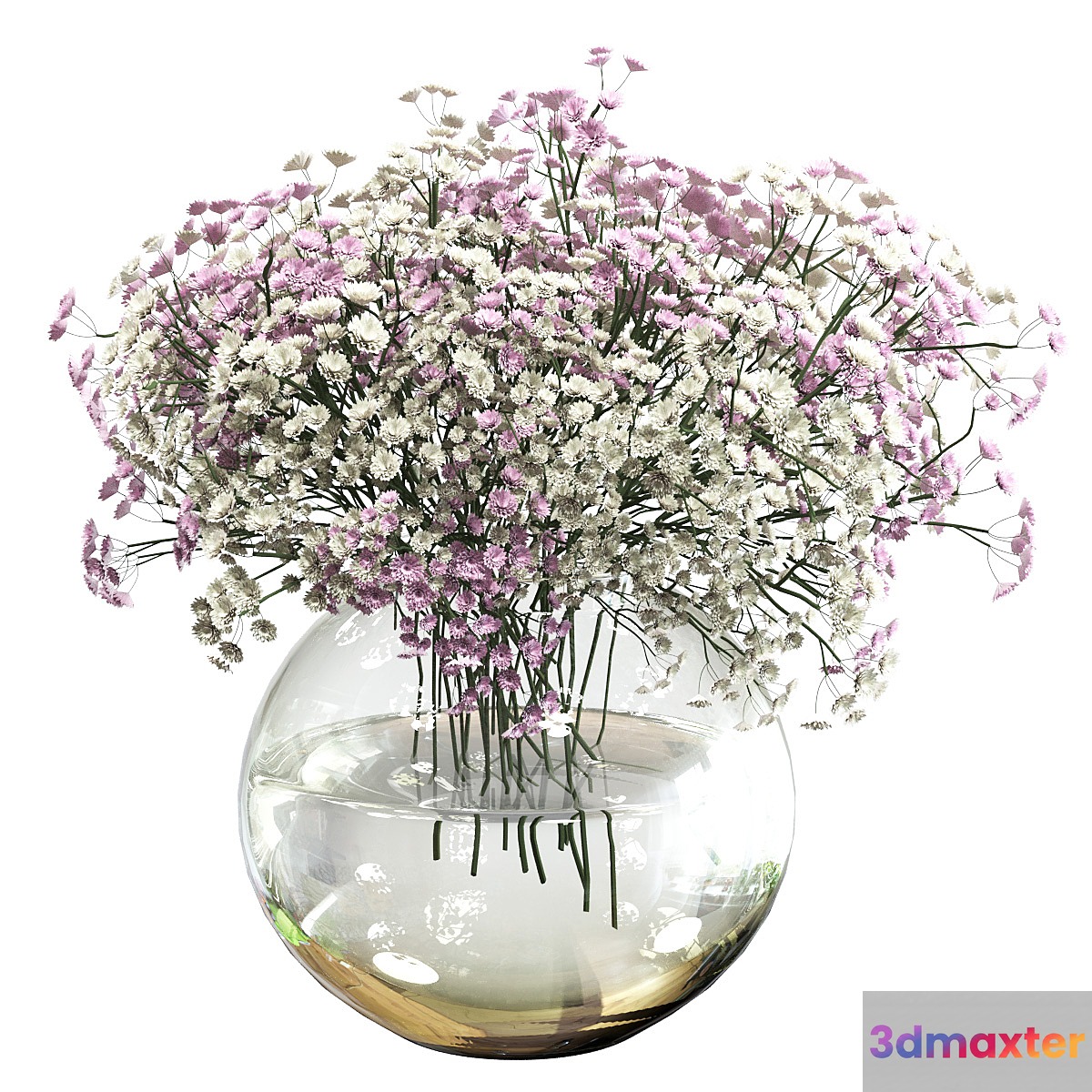 Bouquet of white and pink gypsophila - No.2