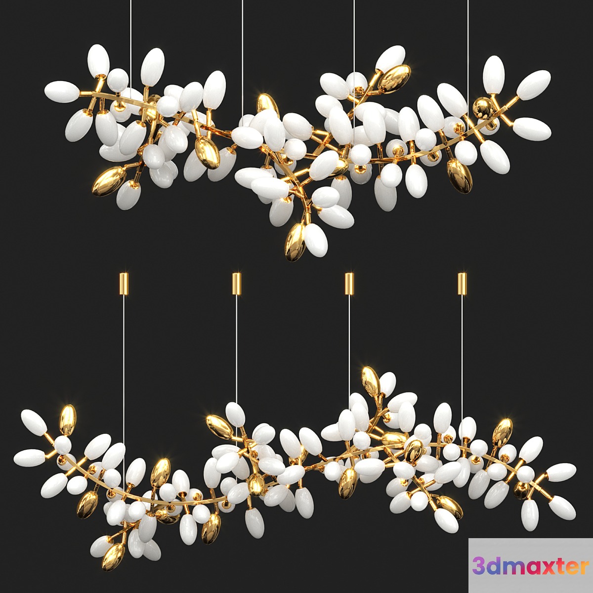 Chandelier Grapes 3D Max