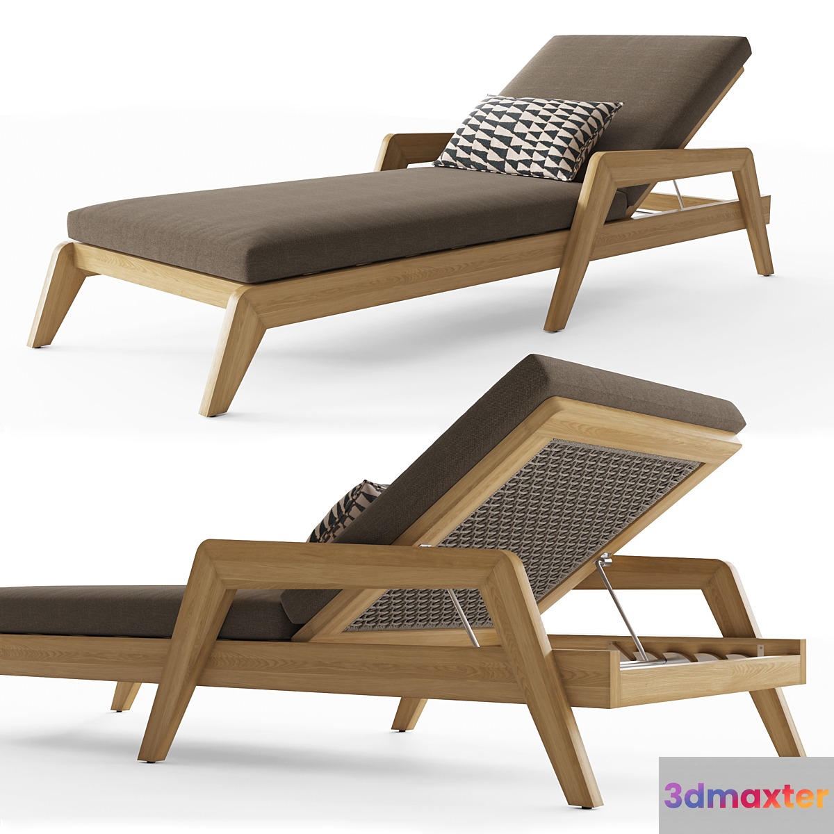 RH AVILA TEAK CHAISE