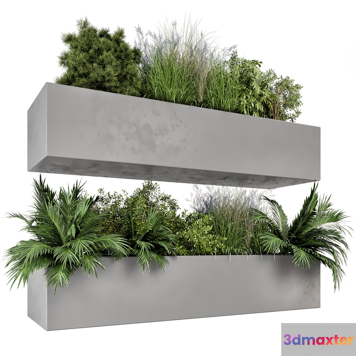 Hanging Plants Set in Gray Pot - Set 717