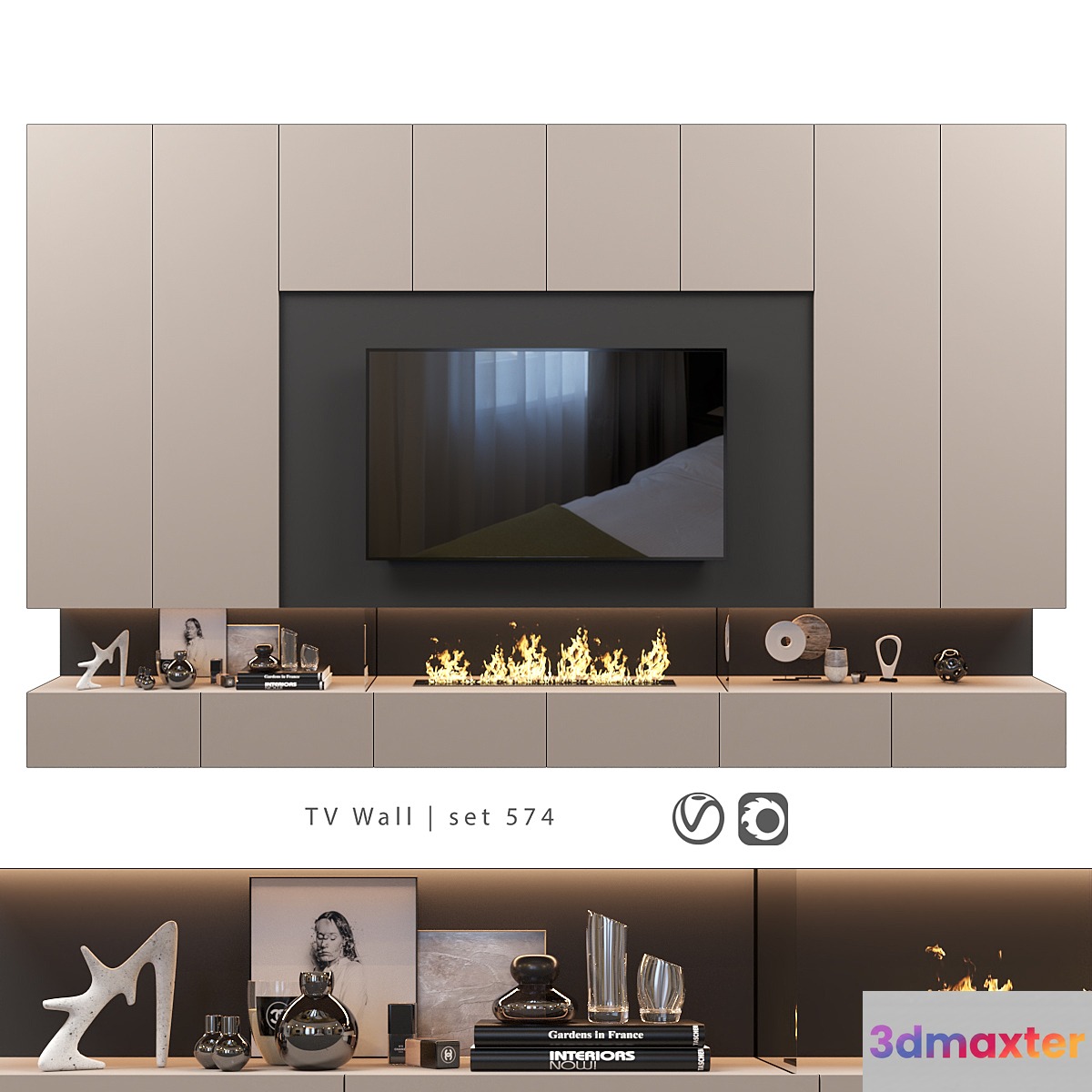TV Wall | set 574 3D Max