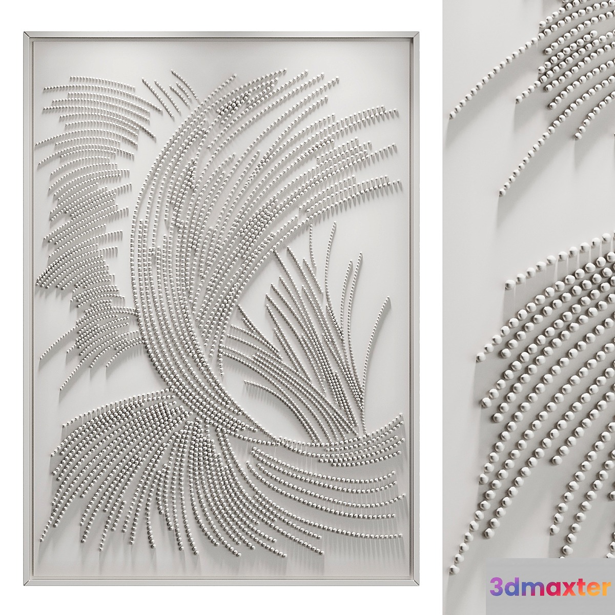 Panel WHITE FLAME - No.2