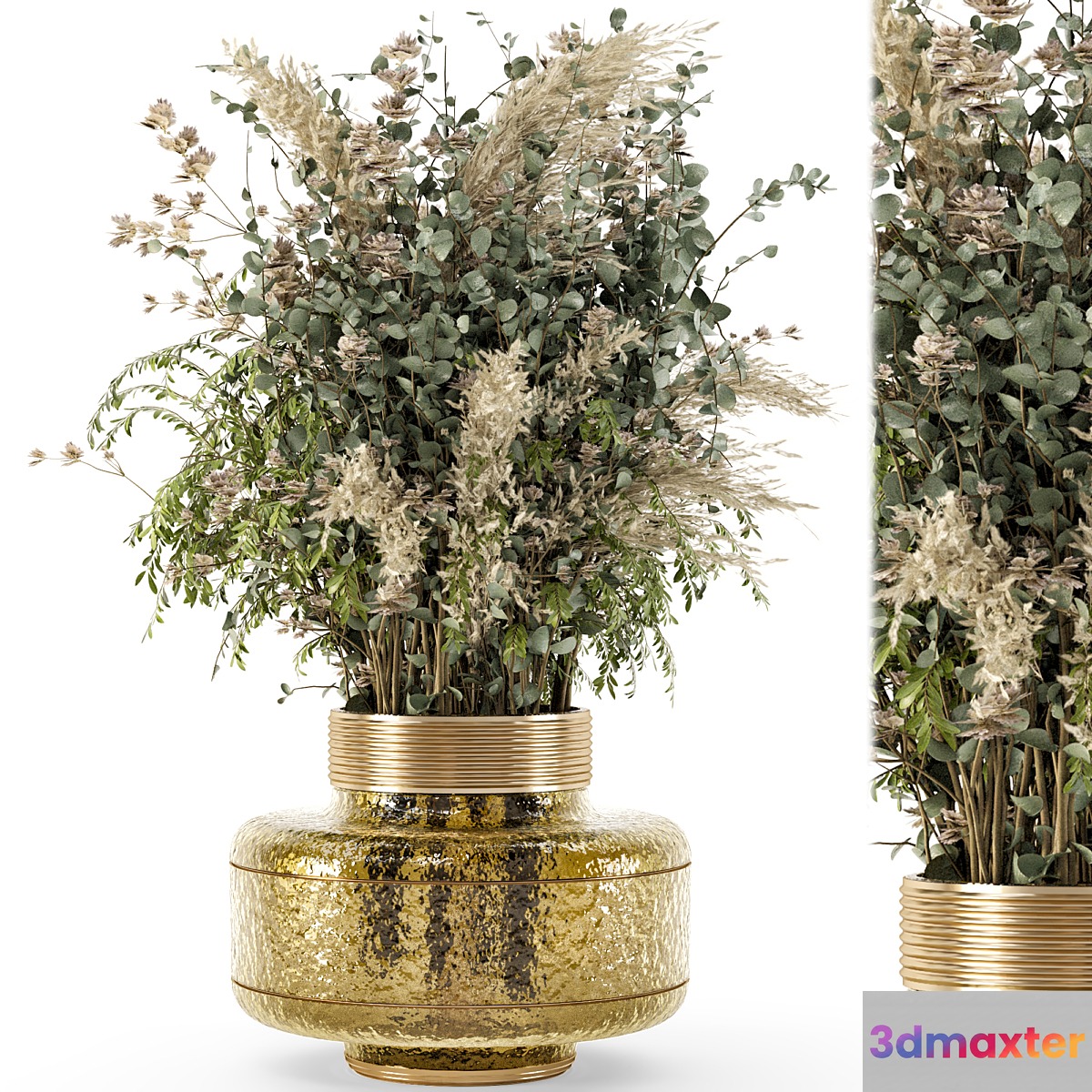 Collection Indoor Plants in Glass Pots - Set 722