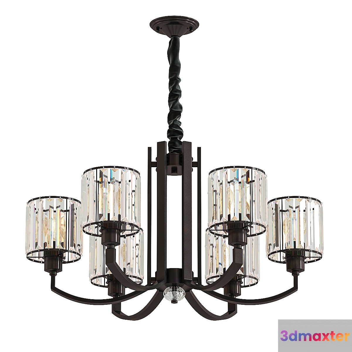Black Cylinder Pendant Lighting Fixture