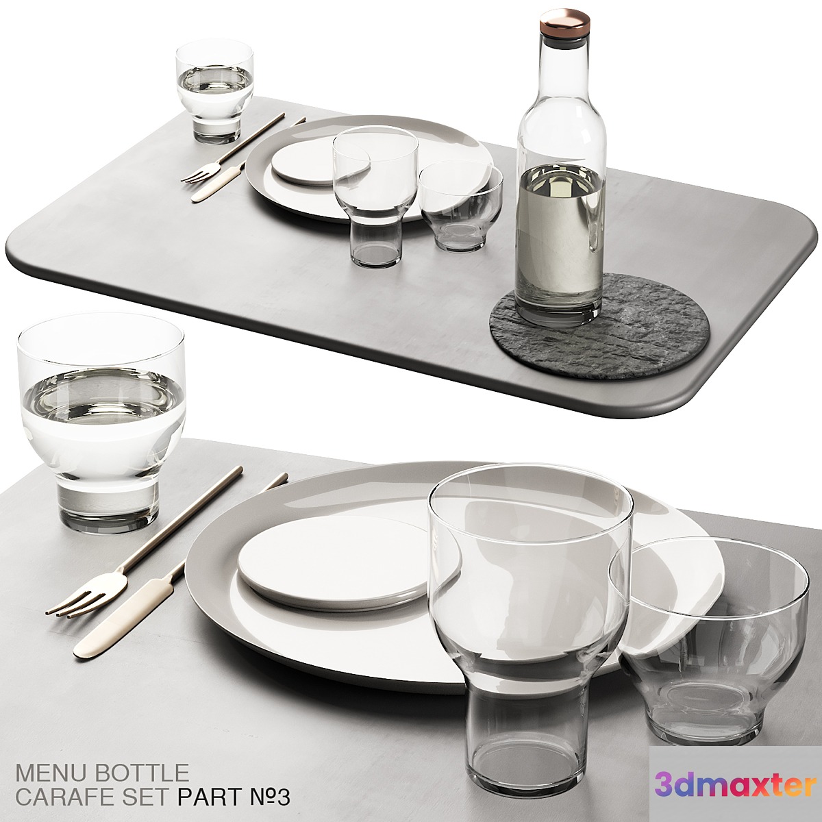 138 dishes decor set 11 MENU Bottle Carafe by Norm P03