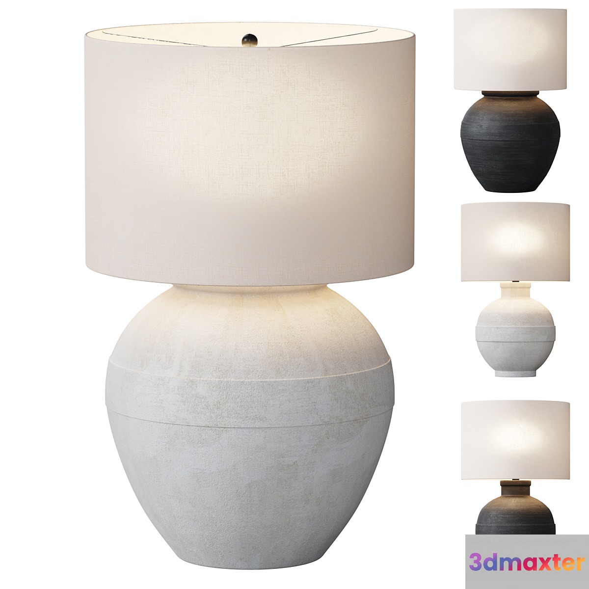 Faris Ceramic Table Lamp 3D Max