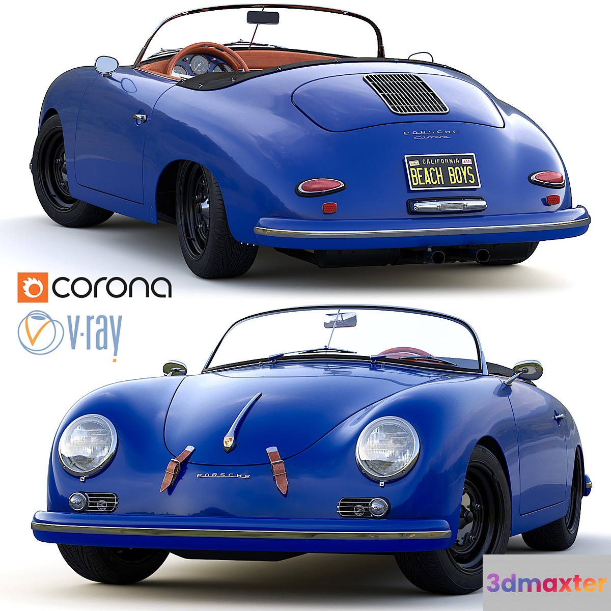 Porsche 356 A Speedster 1956 3D Max