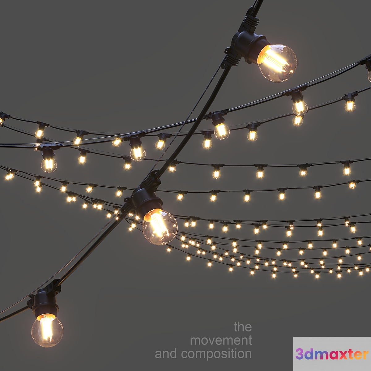 Editable Garland on a rope