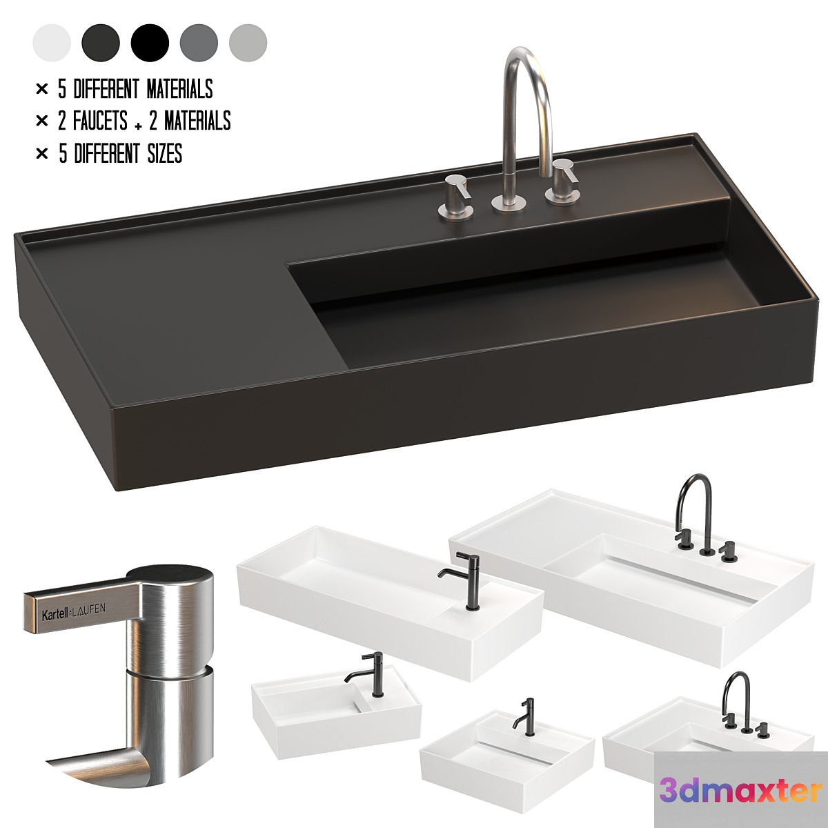 LAUFEN Kartell washbasin 02 3D Max