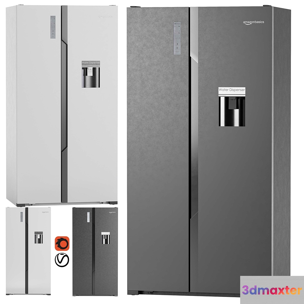 AmazonBasics 564 L Sideby Side Door