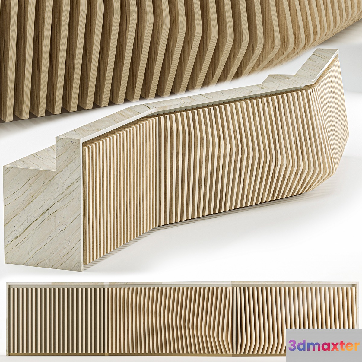 Parametric bar counter 3D Max