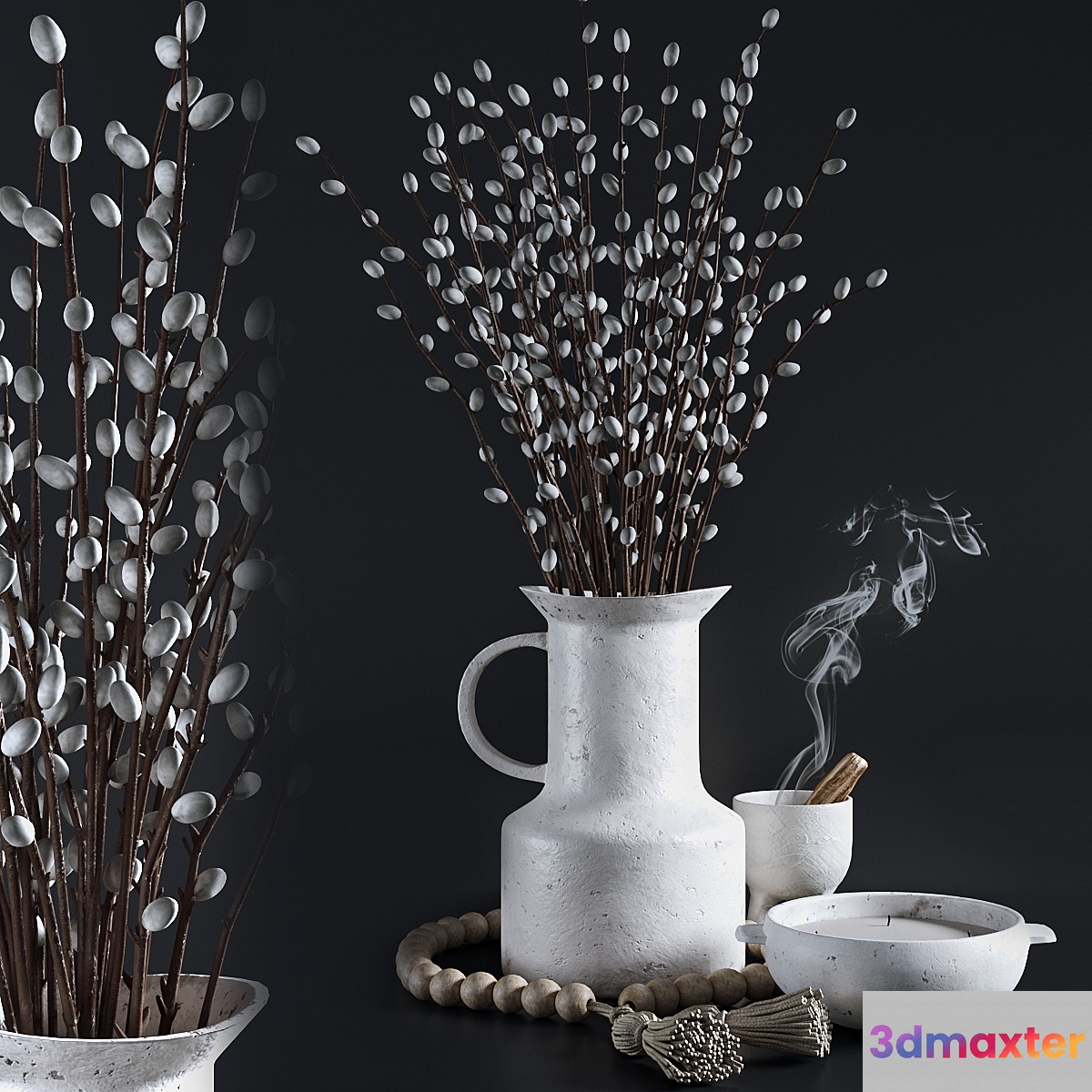 Decorative set with Willow Branches