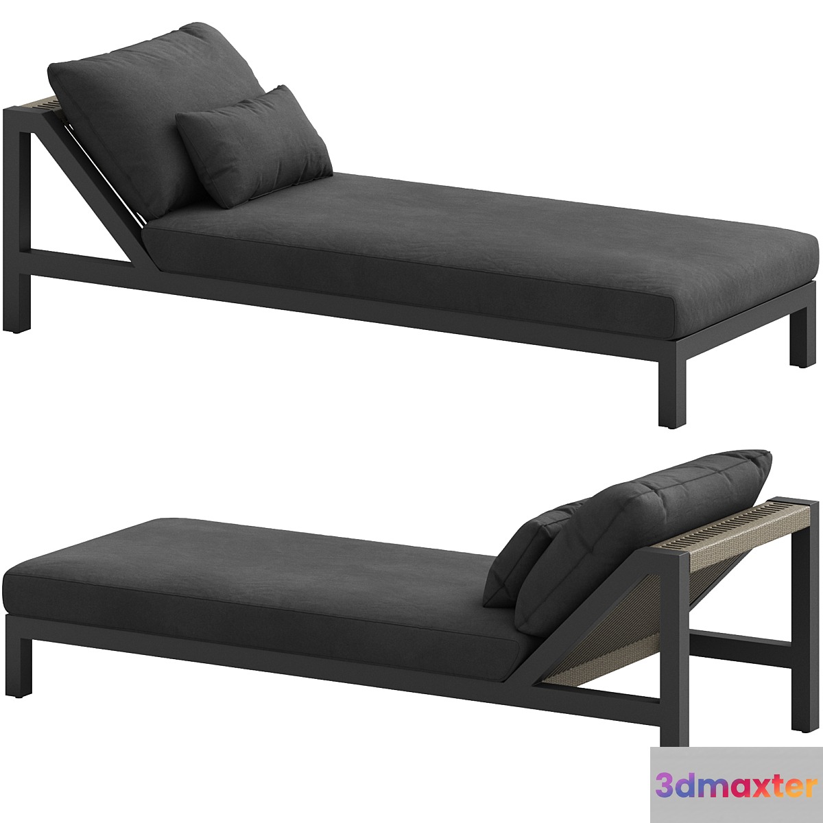 Coco Republic Boxster Outdoor Sunlounge 3D Max