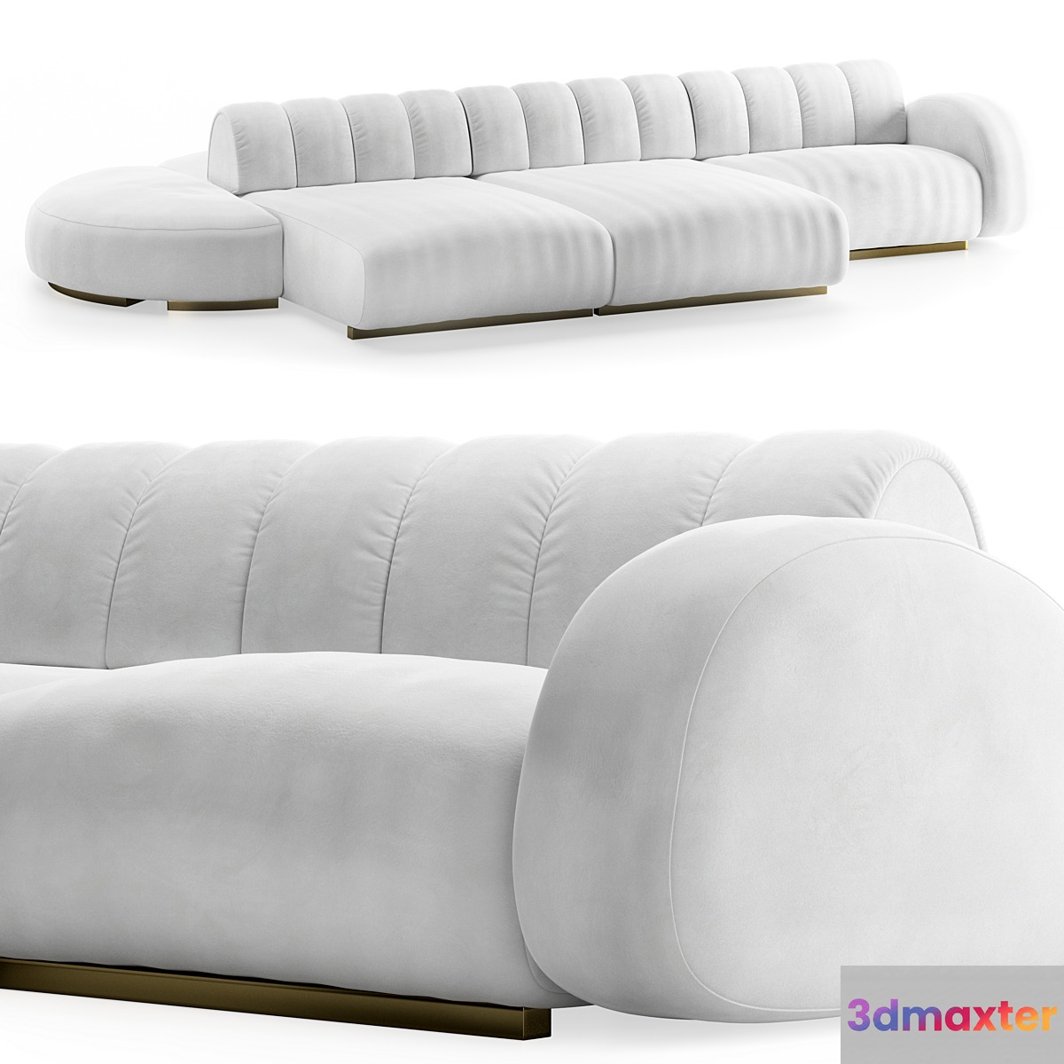 Cassia modular sofa Caffelatte