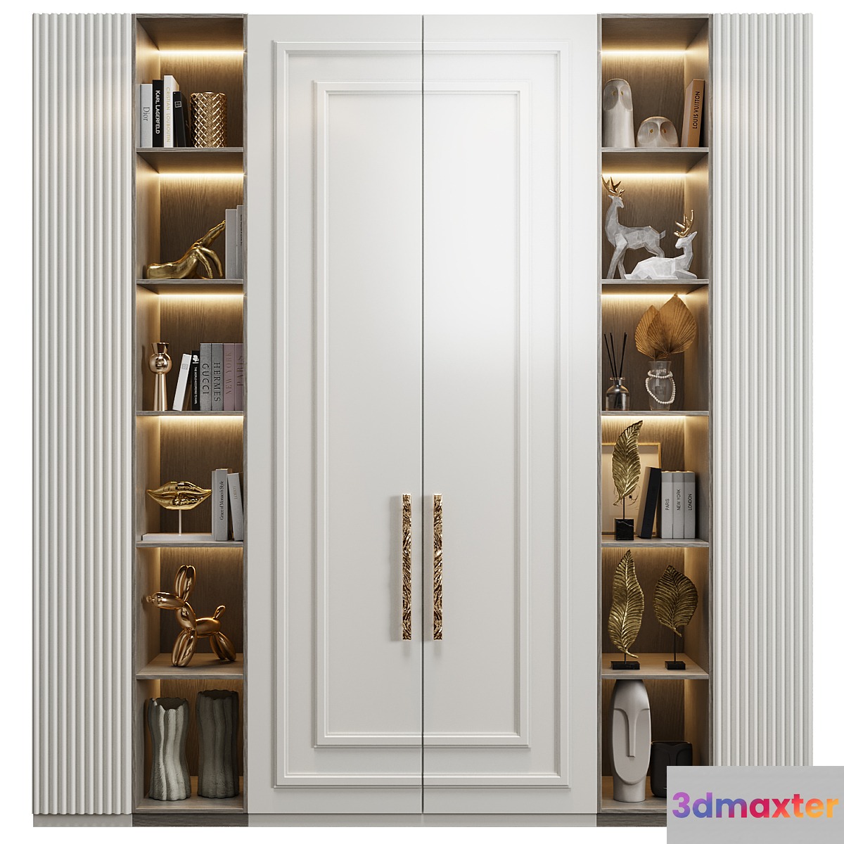 Neoclassical wardrobe 06 3D Max