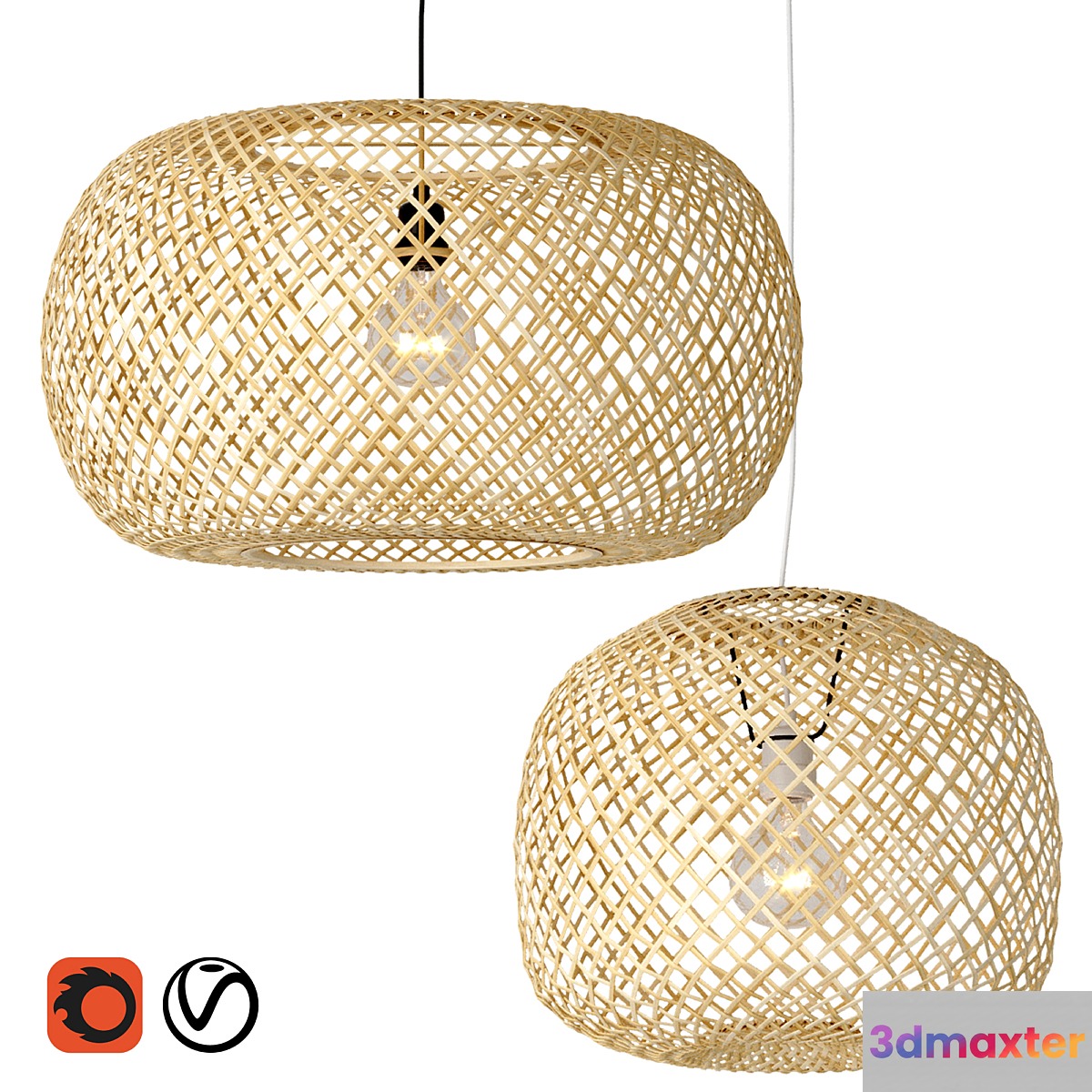 Bamboo chandelier La Redoute Ezia - No.2