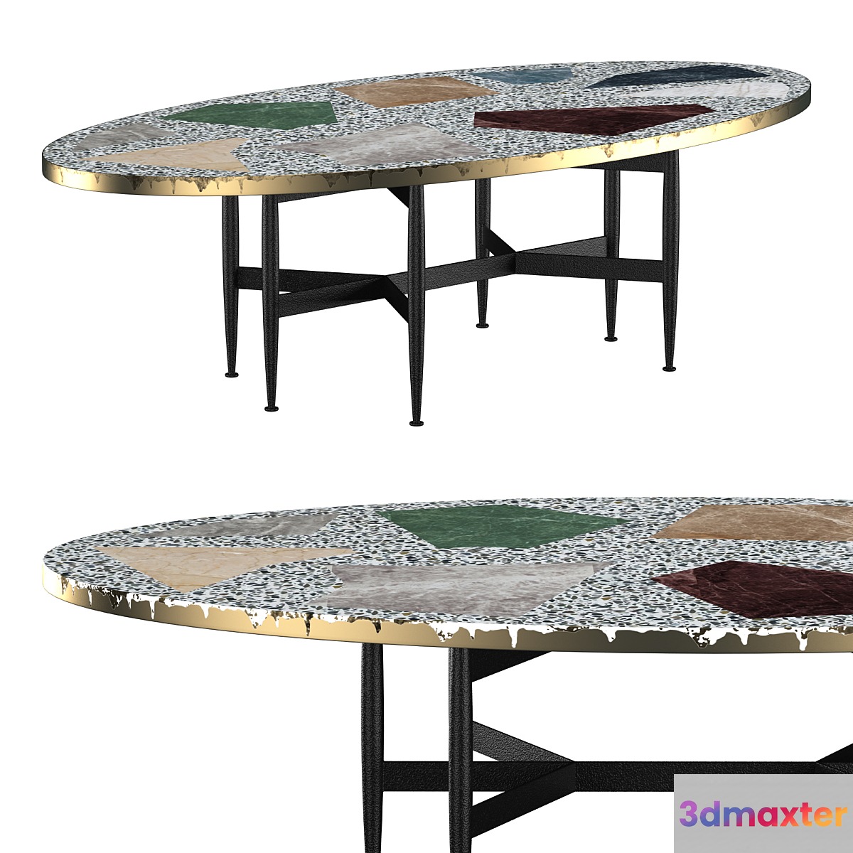 Gold Beam Dining Table