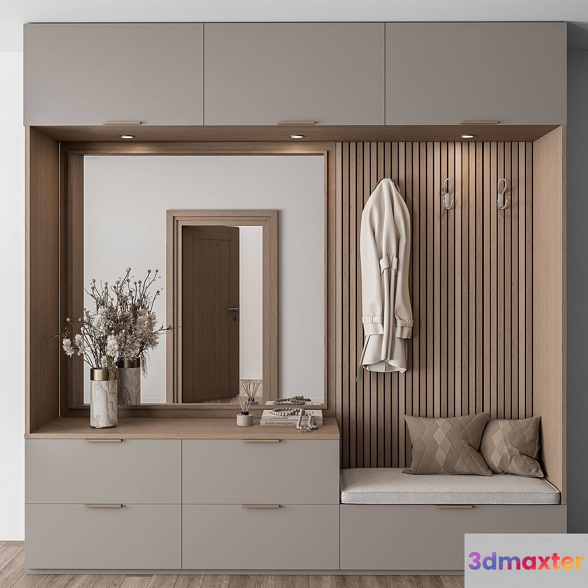 Hallway 46 - Beige and Wood Entrance