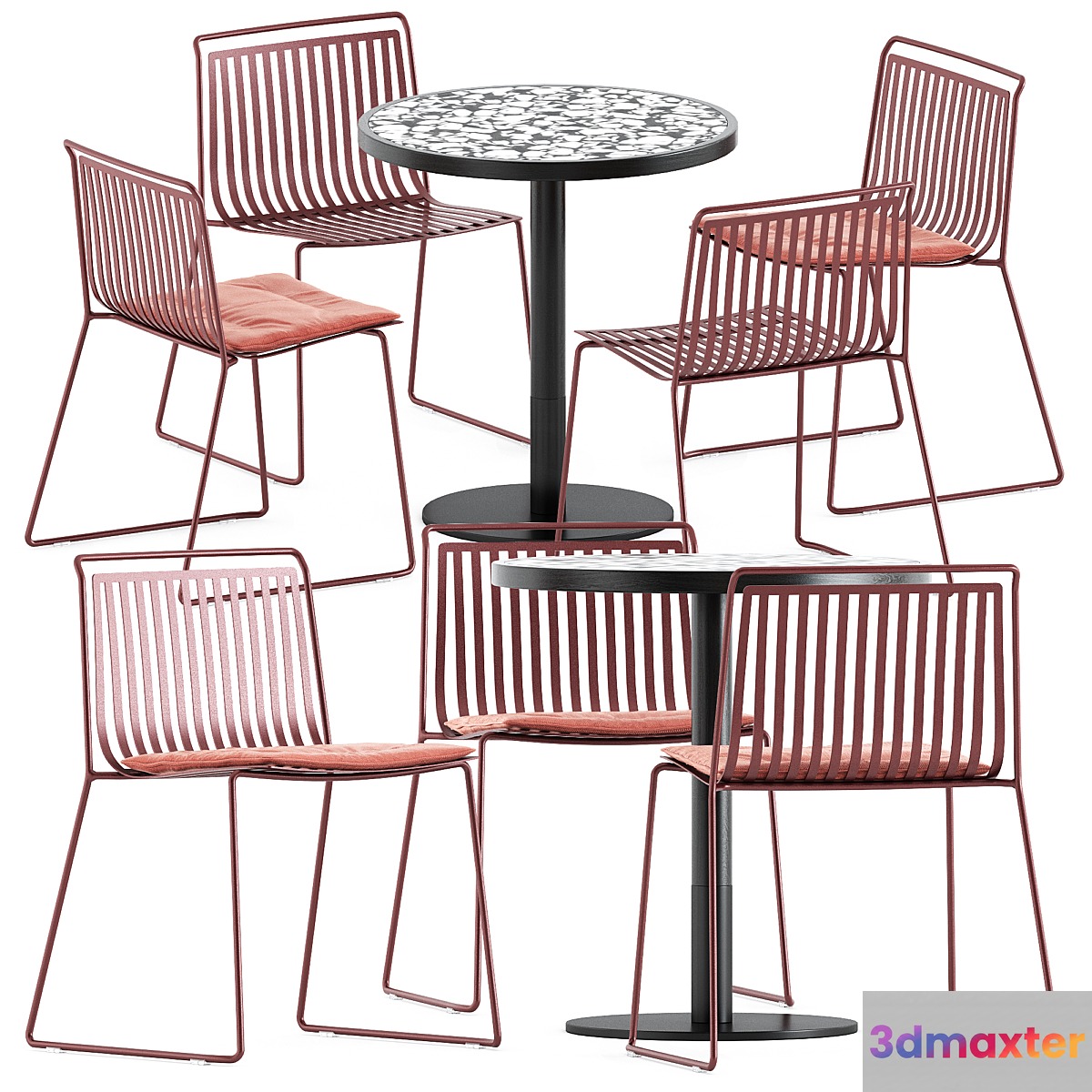 Alo Outdoor chair by ondarreta and Briscola table by miniforms