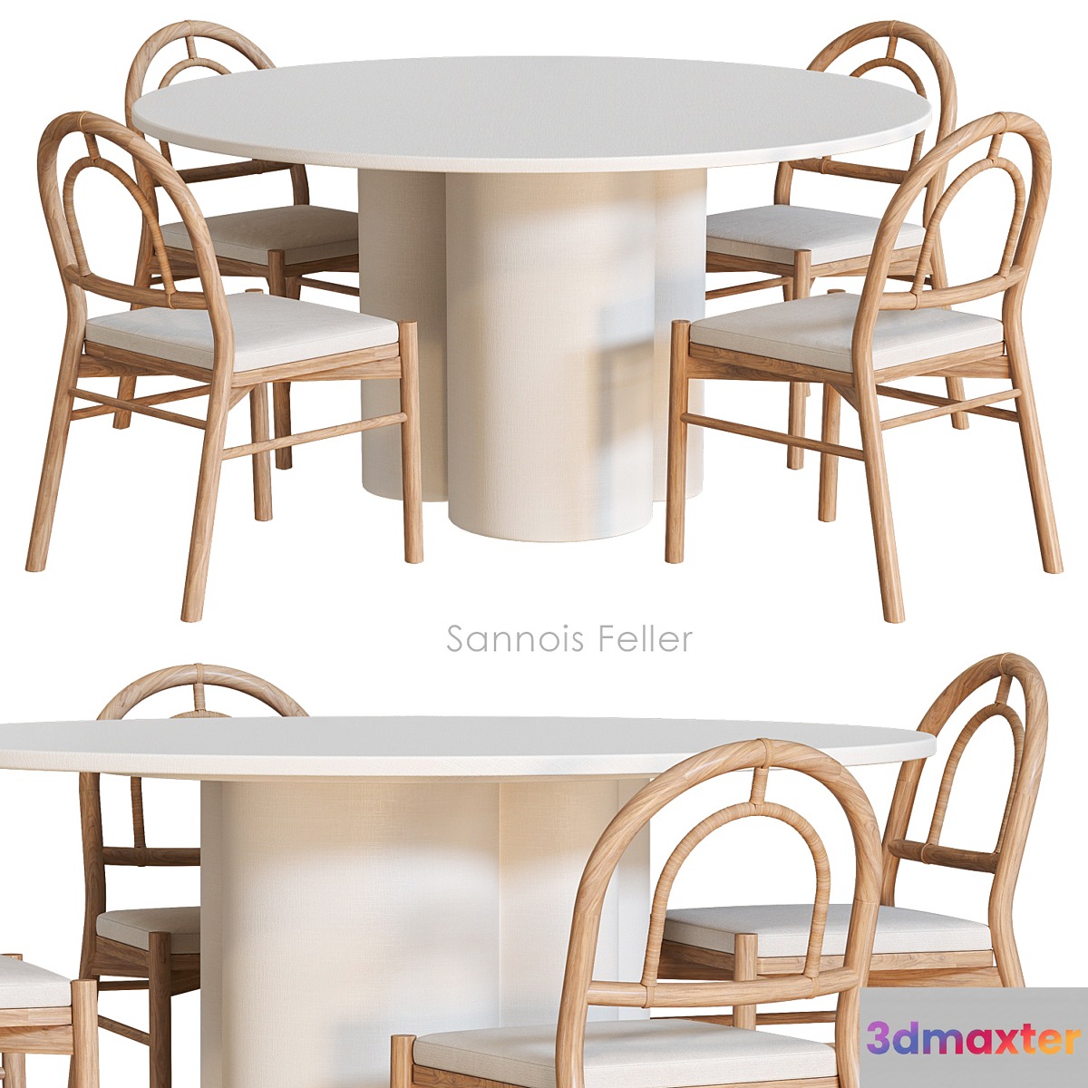Sannois Feller Dining table and chairs