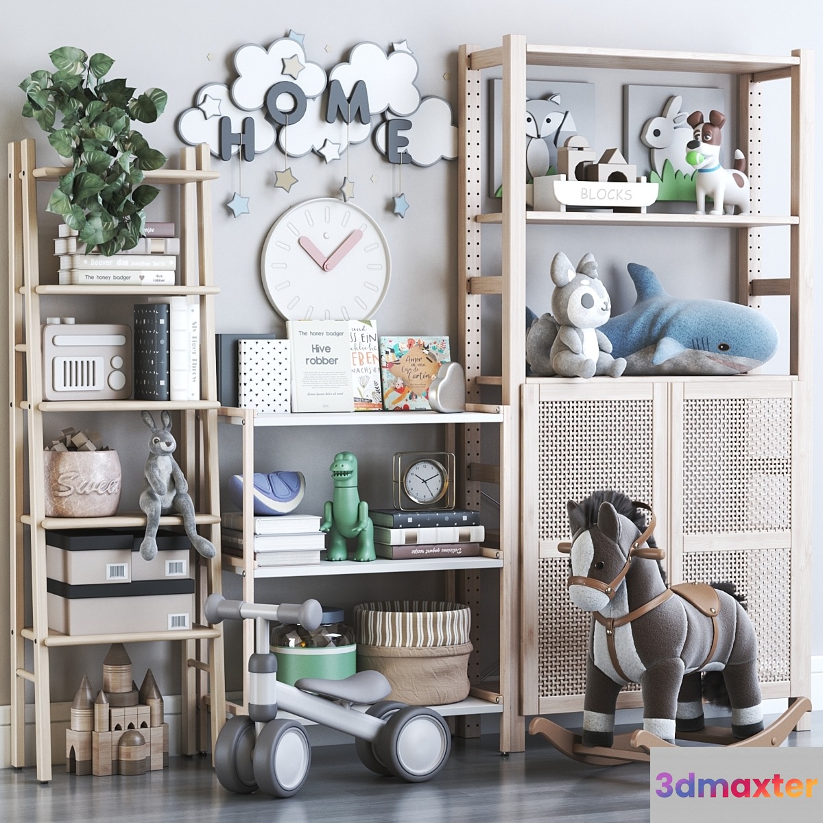 Furniture and toys for nursery