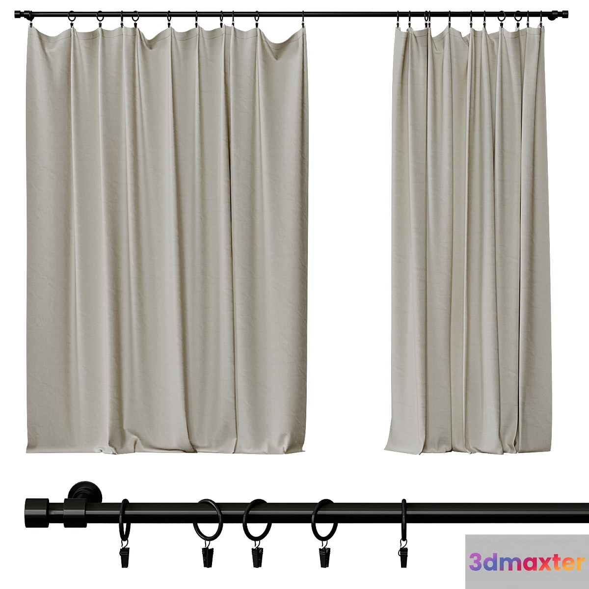 Curtains on clothespins - No.2