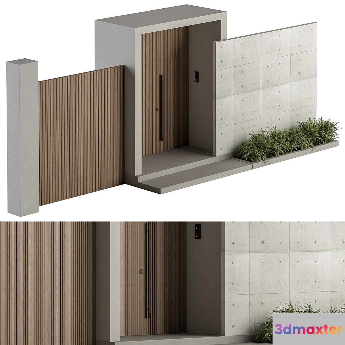 Outdoor Entrance and Fence 05 - Architecture Element
