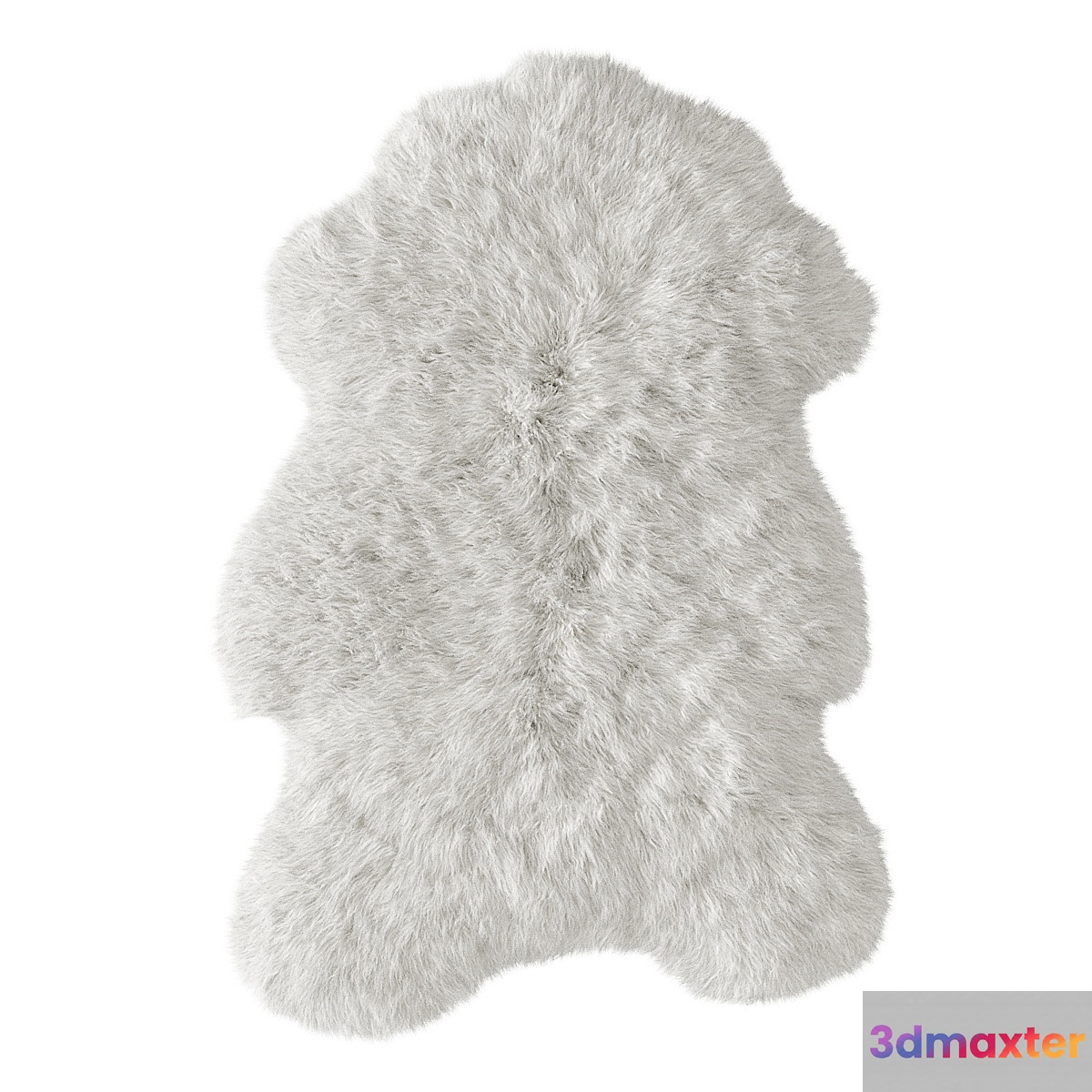 White fluffy sheepskin carpet - No.2