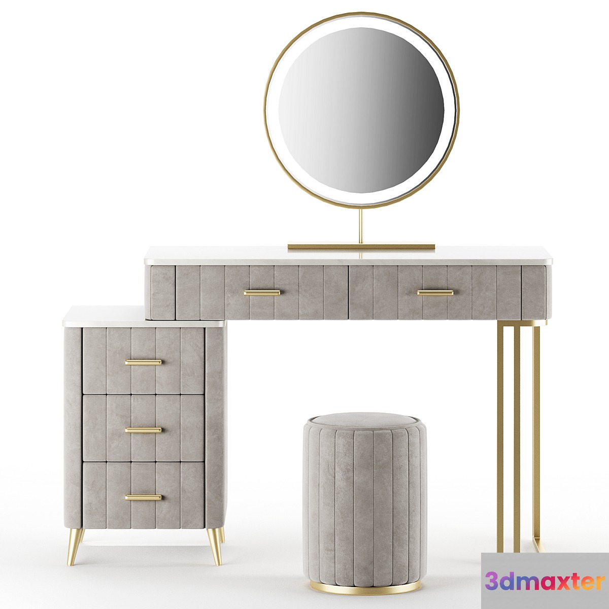 Homary Makeup Vanity Table 3D Max