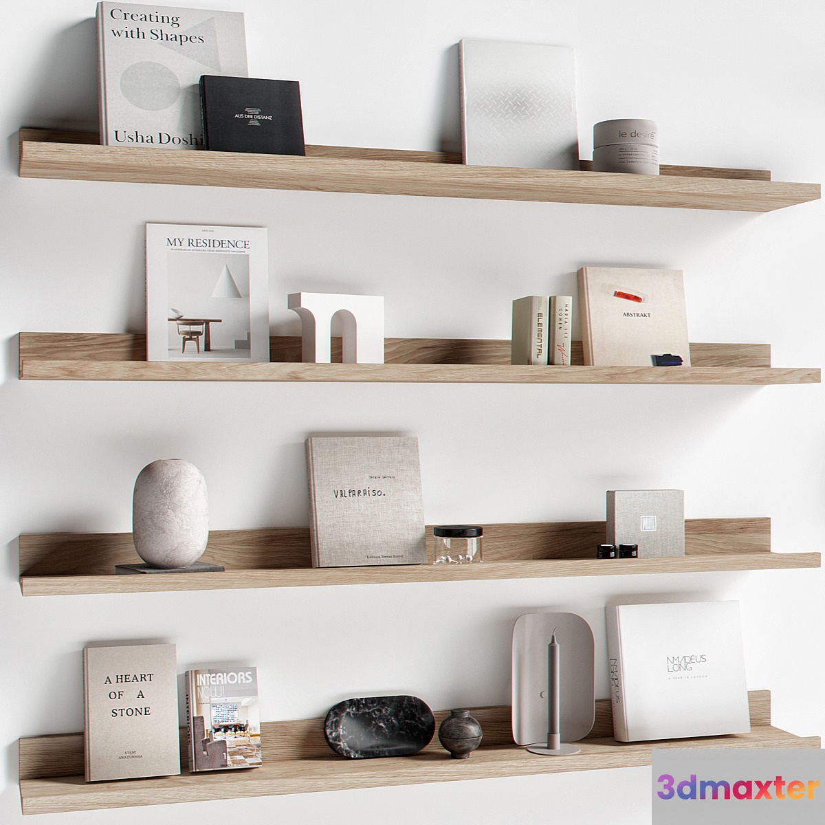 Decorative set 042 bookshelf
