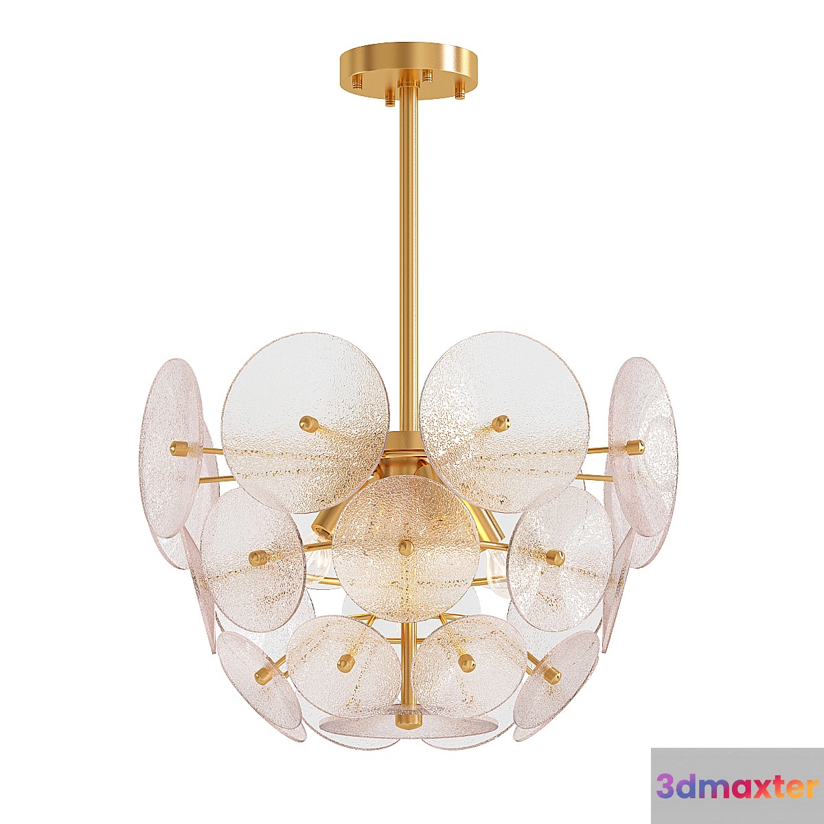 Clear Glass Disc Chandelier