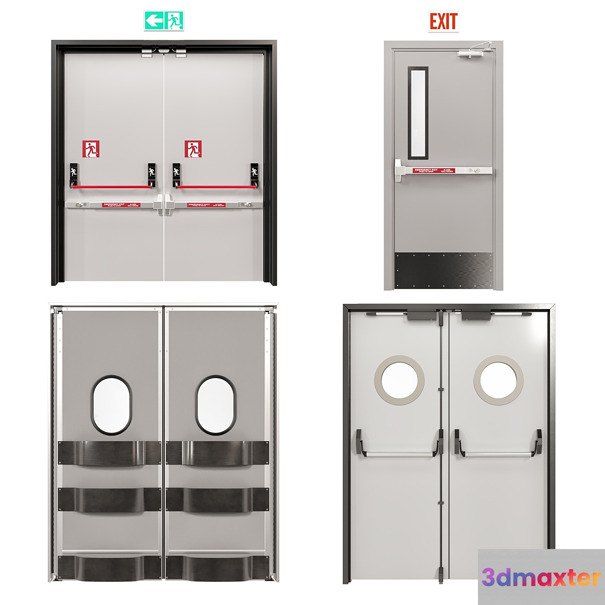 Industrial Doors 3D Max