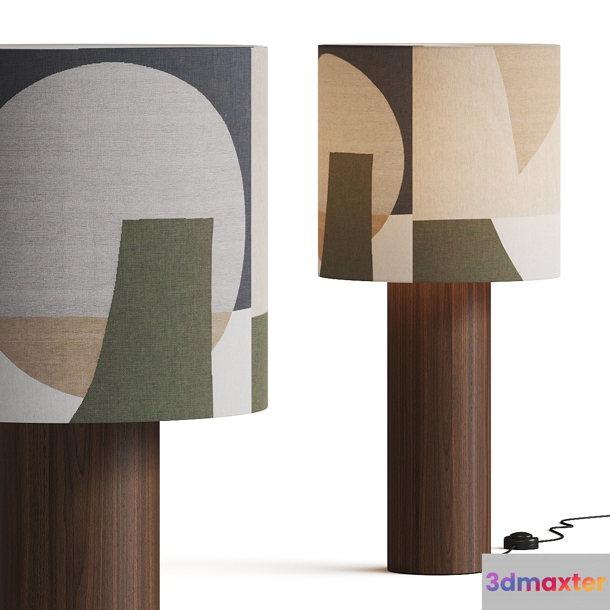 Ferm Living Post Floor Lamp Entire Lampshade 3D Max
