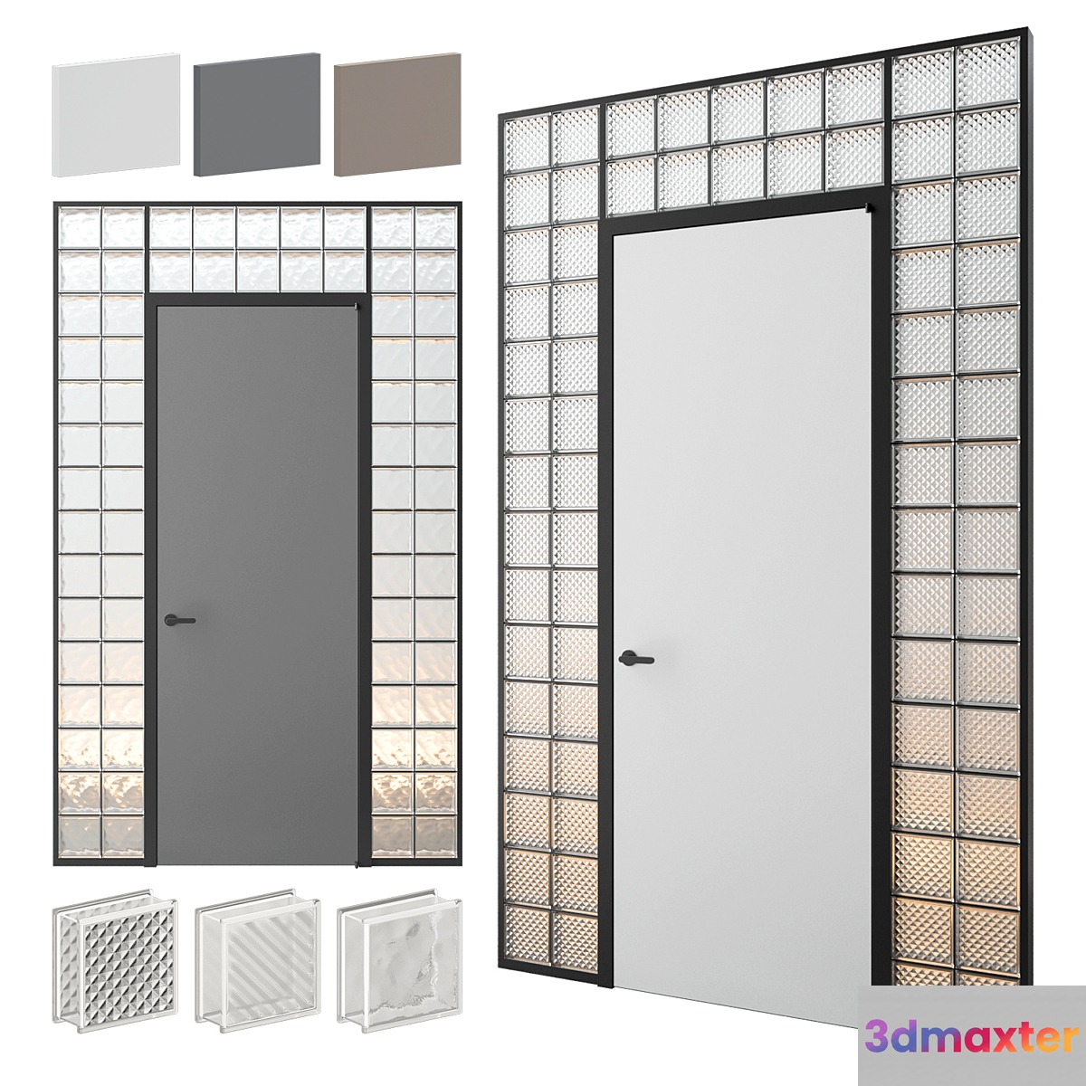 Glass Block Entry 02 3D Max