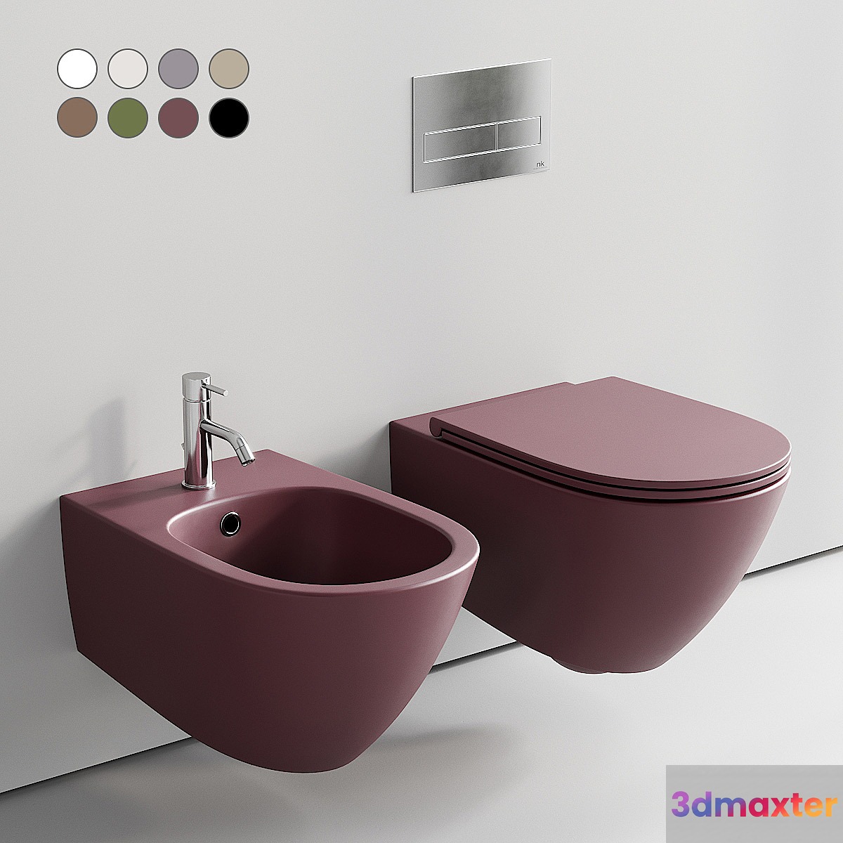 Kerasan Aquatech Wall-Hung WC 3D Max