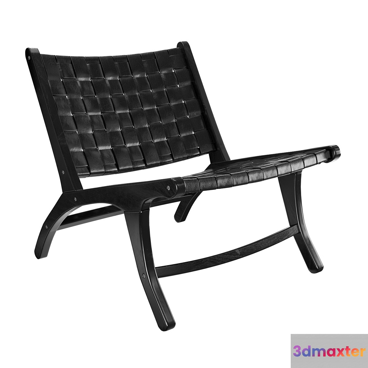 Lotos Chair Leather & Wood 3D Max