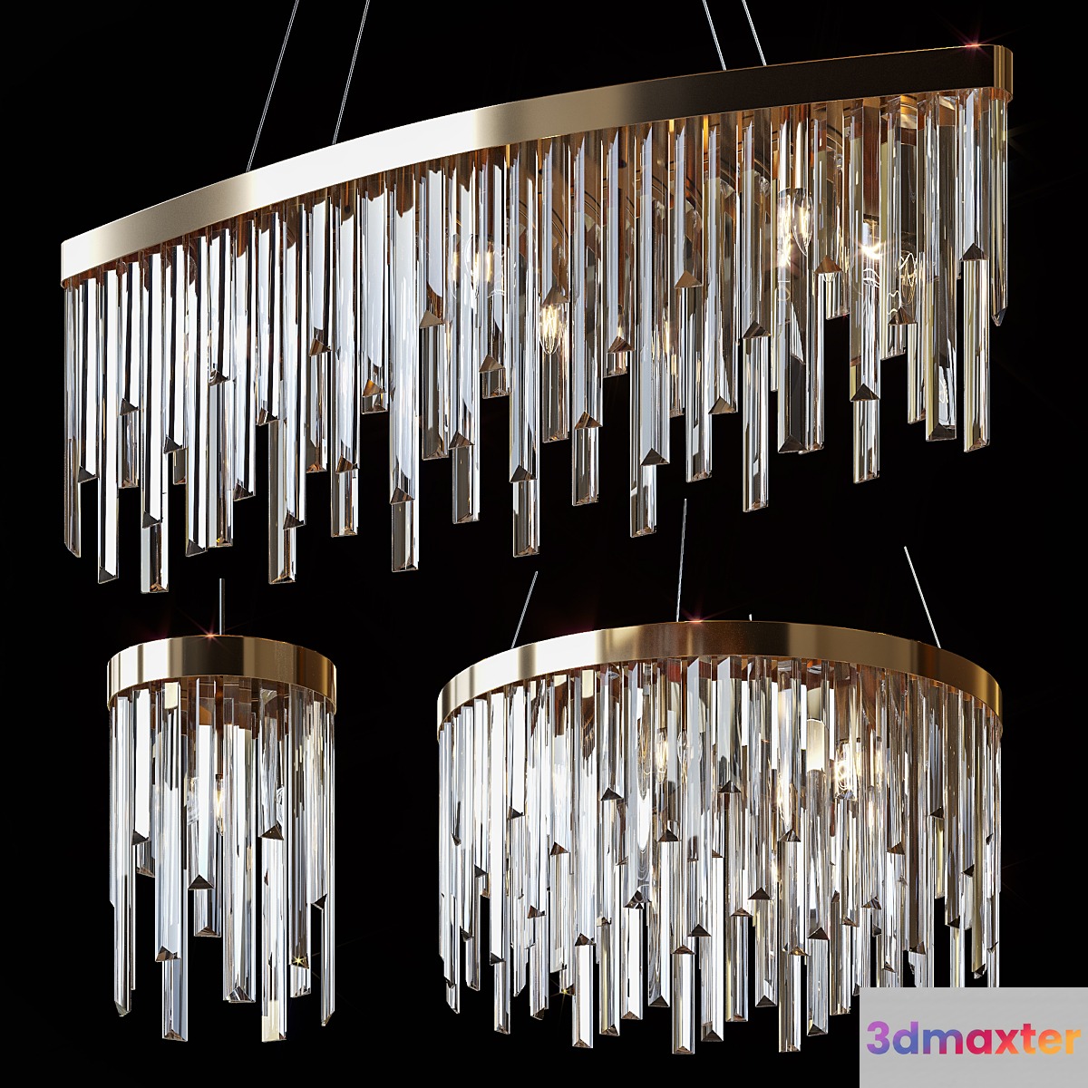 Hanging chandeliers Bennett Chandelier 3D Max
