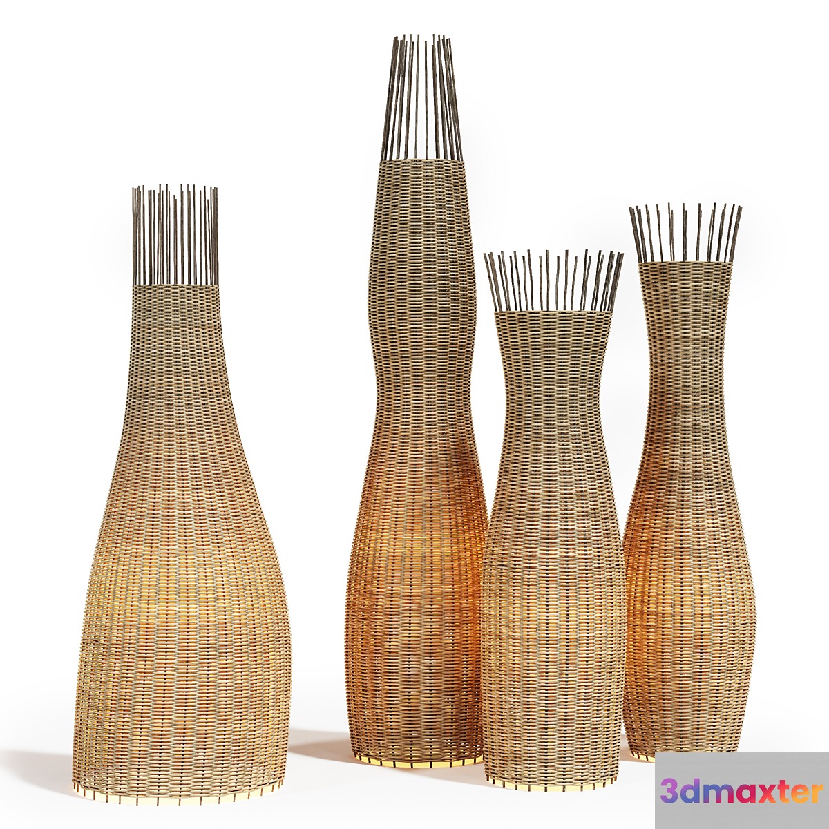 Woven Floor Lamps By Darcy Clarke 3D Max